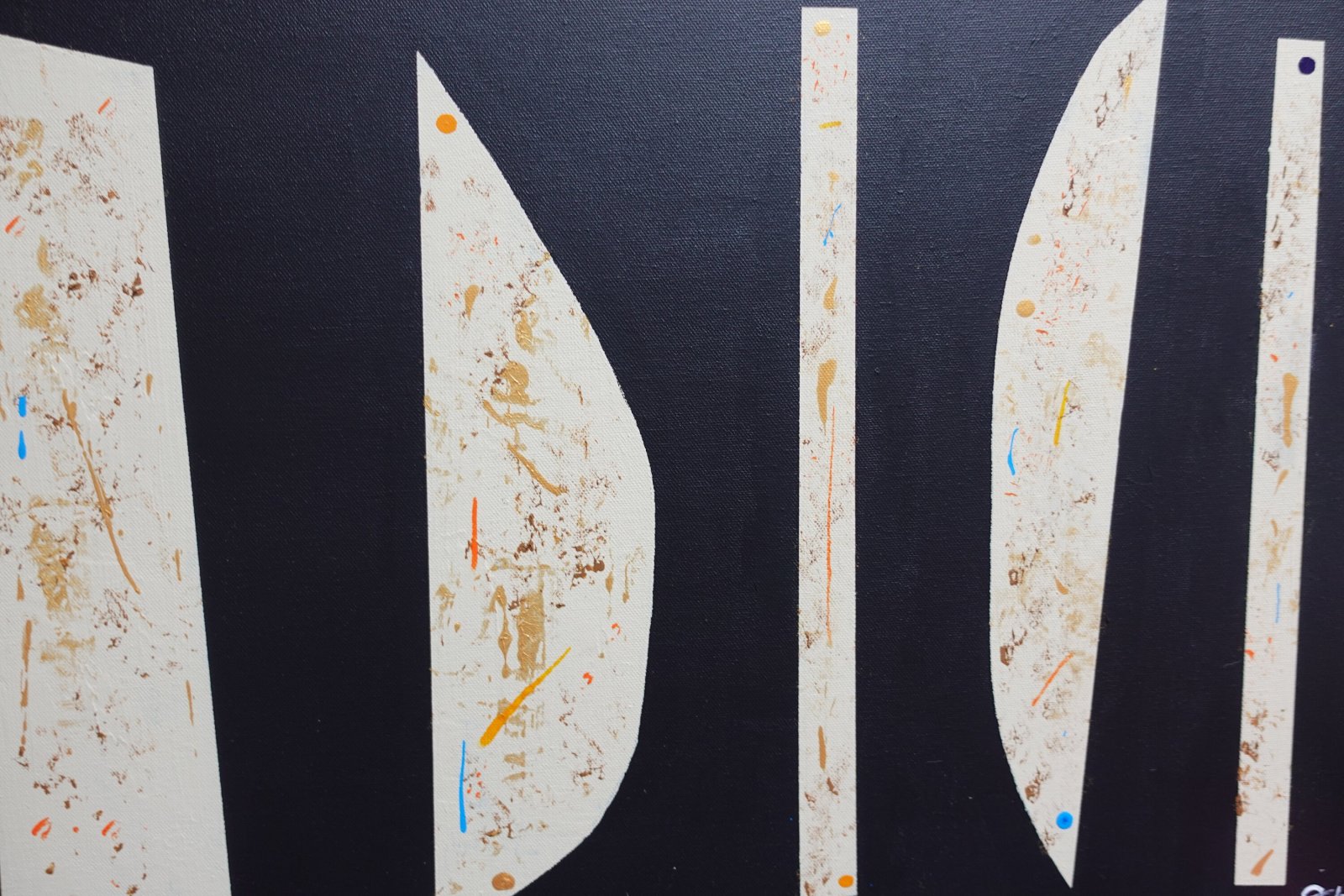 Détail du tableau Original Abstract Painting 80x40 cm, Handmade Acrylic Canvas, Colorful Modern Wall Art – Anacronos