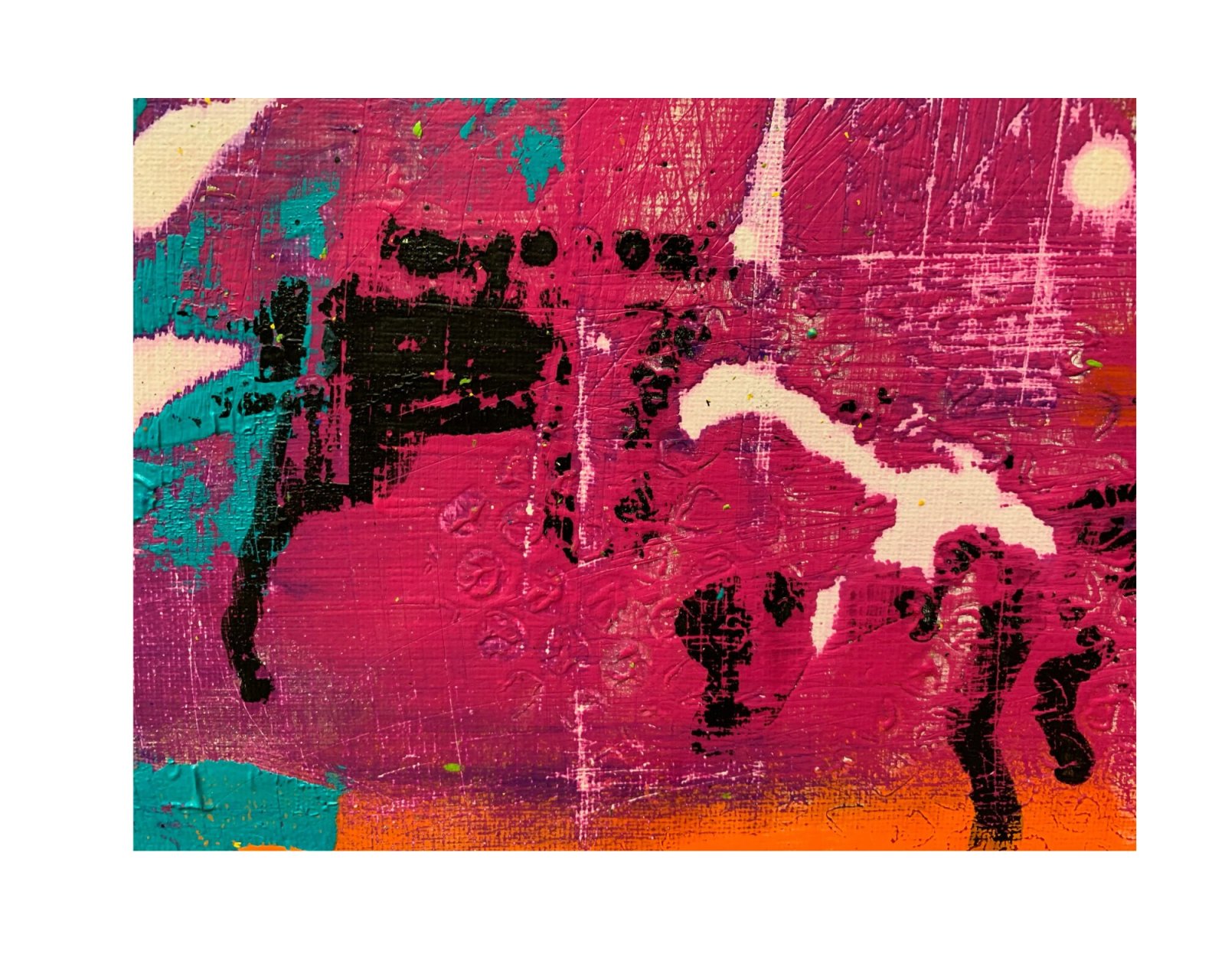 Détail du tableau Original Acrylic Painting, Handmade Abstract Canvas, Colorful Modern Wall Art – Fulgur