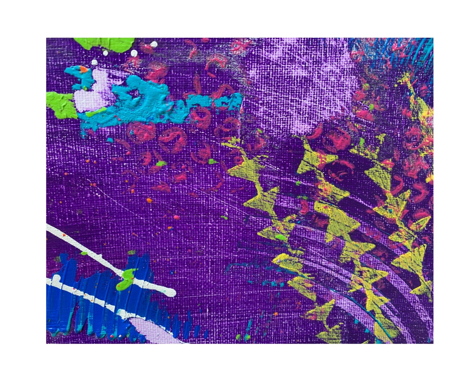 Détail du tableau Original Acrylic Painting, Handmade Abstract Canvas, Colorful Modern Wall Art – Fulgur