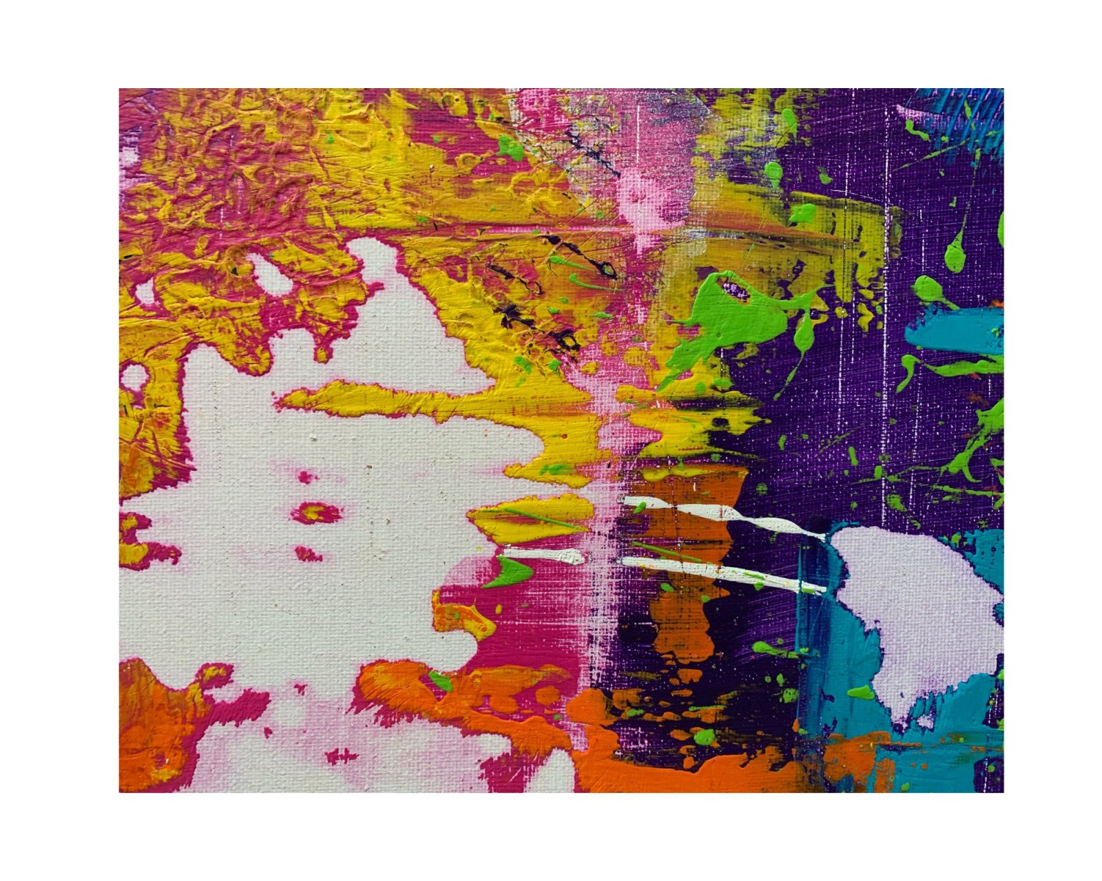 Détail du tableau Original Acrylic Painting, Handmade Abstract Canvas, Colorful Modern Wall Art – Fulgur