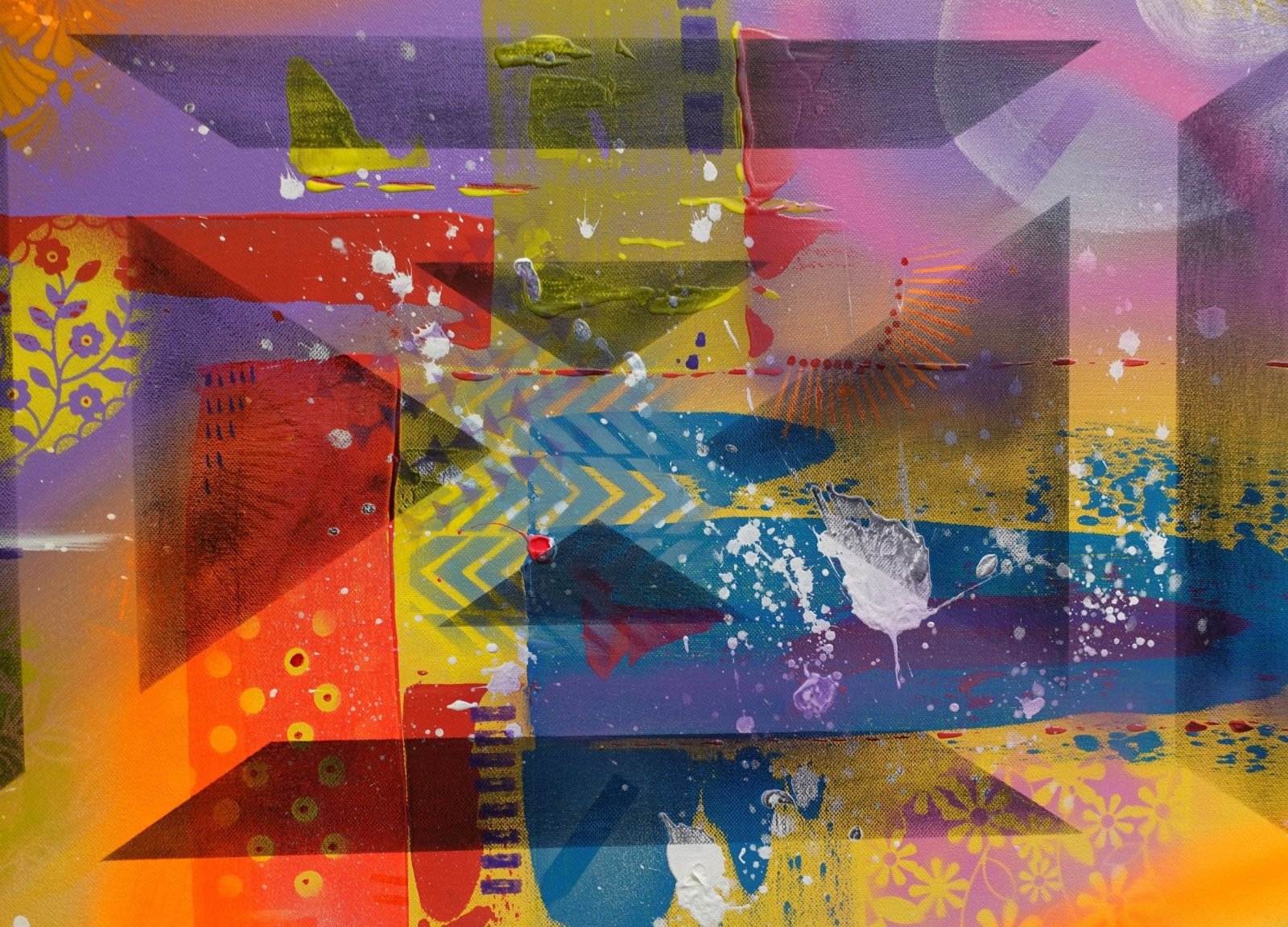 Détail du tableau Large Original Acrylic Painting, XL Handmade Canvas, Colorful Contemporary Wall Art – Autom